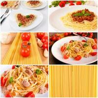 spaghetti tijd collage foto