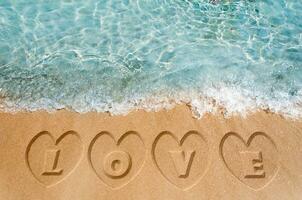 liefde strand concept foto