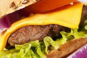 hamburger close-up foto