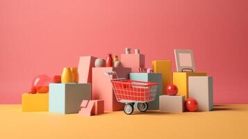 ai generatief e-commerce online boodschappen doen concept levering concept foto