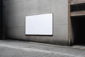 ai generatief een blanco wit teken bord mockup geïsoleerd buiten foto