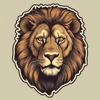 ai generatief leeuw hoofd in retro stijl, leeuw hoofd in wijnoogst stijl, leeuw hoofd embleem, leeuw hoofd voor tatoeëren of t-shirt, leeuw hoofd mascotte foto
