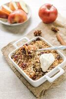 appel taart crumble foto