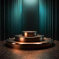 ai generatief luxe podium voor Product presentatie. abstract achtergrond. foto