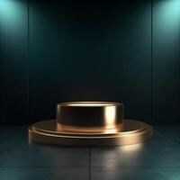 ai generatief luxe podium voor Product presentatie. abstract achtergrond. foto