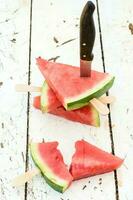 plakjes watermeloen foto