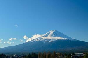 landschap van fuji berg Bij meer kawaguchiko foto