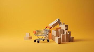 ai generatief e-commerce online boodschappen doen concept levering concept foto