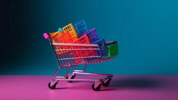 ai generatief e-commerce online boodschappen doen concept levering concept foto