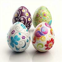 traditioneel gekleurde Pasen eieren foto