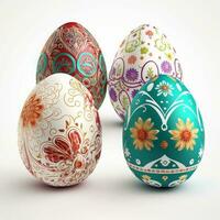 traditioneel gekleurde Pasen eieren foto