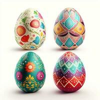 reeks van kleurrijk Pasen eieren foto