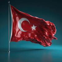 Turks vlag . ai gegenereerd foto
