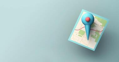 plaats pin symbool icoon of kaart locator reizen GPS richting wijzer . ai gegenereerd foto