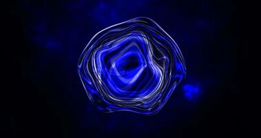 abstract ronde blauw gebied vloeistof iriserend zeep bubbel futuristisch, abstract achtergrond foto