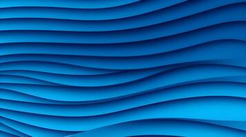 generatief ai inhoud, blauw water Golf laag vorm zigzag patroon concept abstract achtergrond vlak ontwerp stijl illustratie. foto