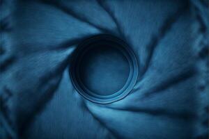 abstract blauw achtergrond met denim structuur en een cirkel in de centrum. generatief ai illustratie. foto