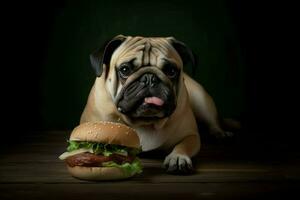 hond zorg Hamburger. genereren ai foto