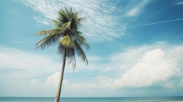 palmen Aan de strand. illustratie ai generatief foto