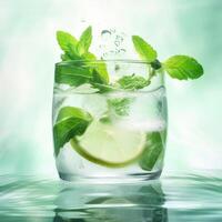 mojito cocktail achtergrond. illustratie ai generatief foto