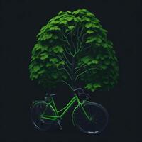 wereld fiets dag eco groen vervoer concept ai gegenereerd foto