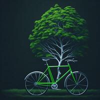 wereld fiets dag eco groen vervoer concept ai gegenereerd foto