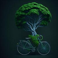 wereld fiets dag eco groen vervoer concept ai gegenereerd foto