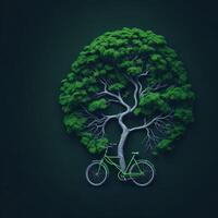 wereld fiets dag eco groen vervoer concept ai gegenereerd foto