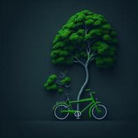 wereld fiets dag eco groen vervoer concept ai gegenereerd foto