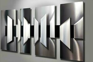 de kunst van geometrie - een futuristische metalen behang foto