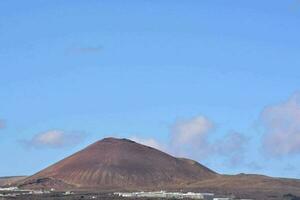 visie van Lanzarote in de kanarie eilanden foto