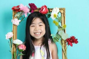 gelukkig Aziatisch meisje foto