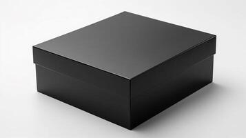 zwart doos mockup geïsoleerd Aan wit achtergrond, generatief ai foto