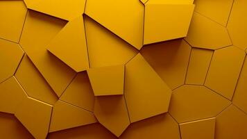 abstract geëxtrudeerd voronoi blokken achtergrond minimaal oranje schoon zakelijke muur 3d meetkundig oppervlakte illustratie veelhoekige elementen verplaatsing foto