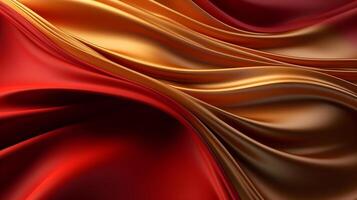 abstract achtergrond met 3d rood helling zijde kleding stof ,generatief ai foto