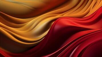 abstract achtergrond met 3d rood helling zijde kleding stof ,generatief ai foto