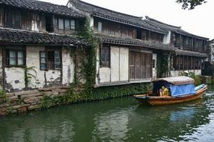 Suzhou, China - okt 04 -suzhou stad- is een van de oudste steden in de yangtze bekken Aan oktober 04,2015 in zuidoostelijk Jiangsu provincie van oosten- China. foto