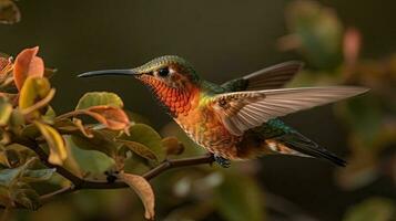 foto van neuriën vogel dier met vervagen achtergrond