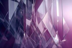 3d geven van Purper abstract etherisch glas scherven achtergrond foto