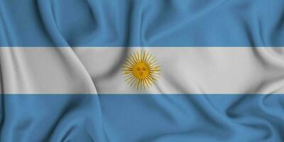 realistisch golvend vlag van Argentinië, 3d illustratie foto