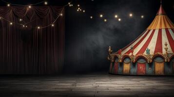 circus achtergrond. illustratie ai generatief foto