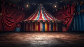 circus achtergrond. illustratie ai generatief foto