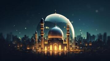 Ramadan vakantie achtergrond. illustratie ai generatief foto