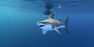 haai in water ai gegenereerd foto
