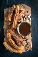 zoet chocola churros foto