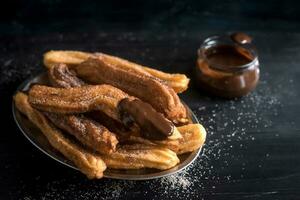 zoet chocola churros foto