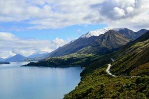 in de buurt glenorchie, meer wakatipu, Otago regio, zuiden eiland, nieuw Zeeland foto