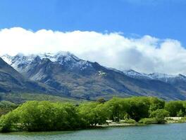 in de buurt glenorchie, meer wakatipu, opmerkelijke bergen Otago regio, zuiden eiland, nieuw Zeeland foto