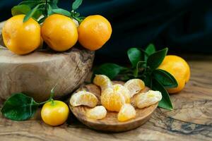 de calamondin oranje nitro fortunella macrocarpa is een hybride van mandarijn- een cumquat foto