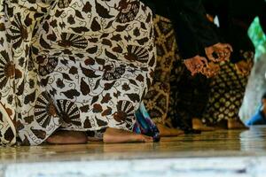 yogakarta, Indonesië Aan oktober 2022. abdi dalem mataya, hovelingen van de Yogyakarta paleis wie zijn dansers. t foto